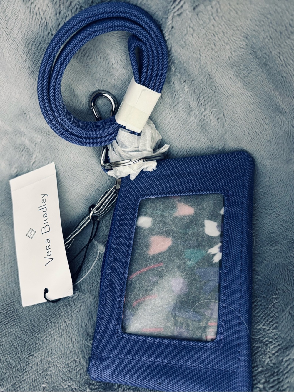 Vera Bradley Lighten Up ID Case & Lanyard Wisteria